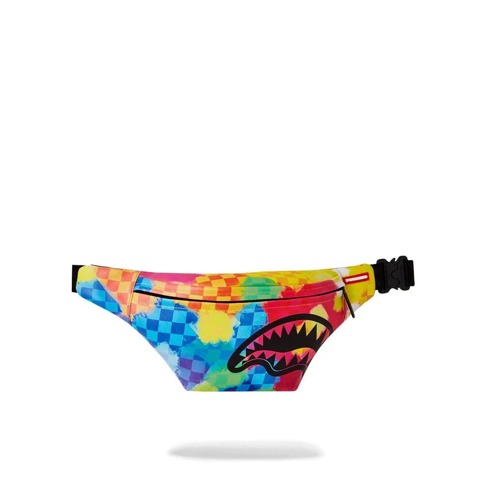 Sprayground Vivid Livid and Splivid Savvy Crossbody Leather Waist Bag DSB117 - Picture 9 of 15